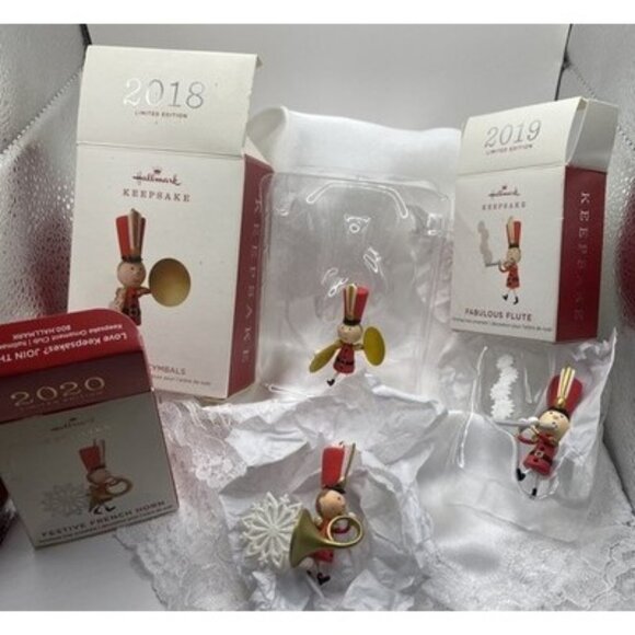 Three Musical Toy Soldier Hallmark Ornaments - 2018 to 2020 - (All Boxes) - Picture 1 of 10